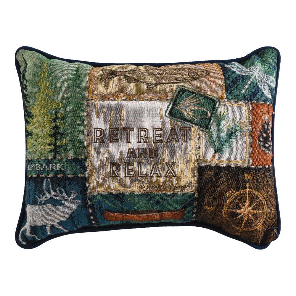 Escape To Nature Woven Pillow 17" x 12.5"