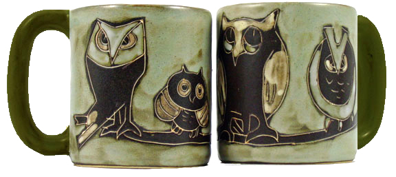 Mara Stoneware 16 Oz. Owls Mugs (Set of 2)