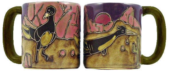 Mara Stoneware 16 Oz. Roadrunner Mugs (Set of 2)