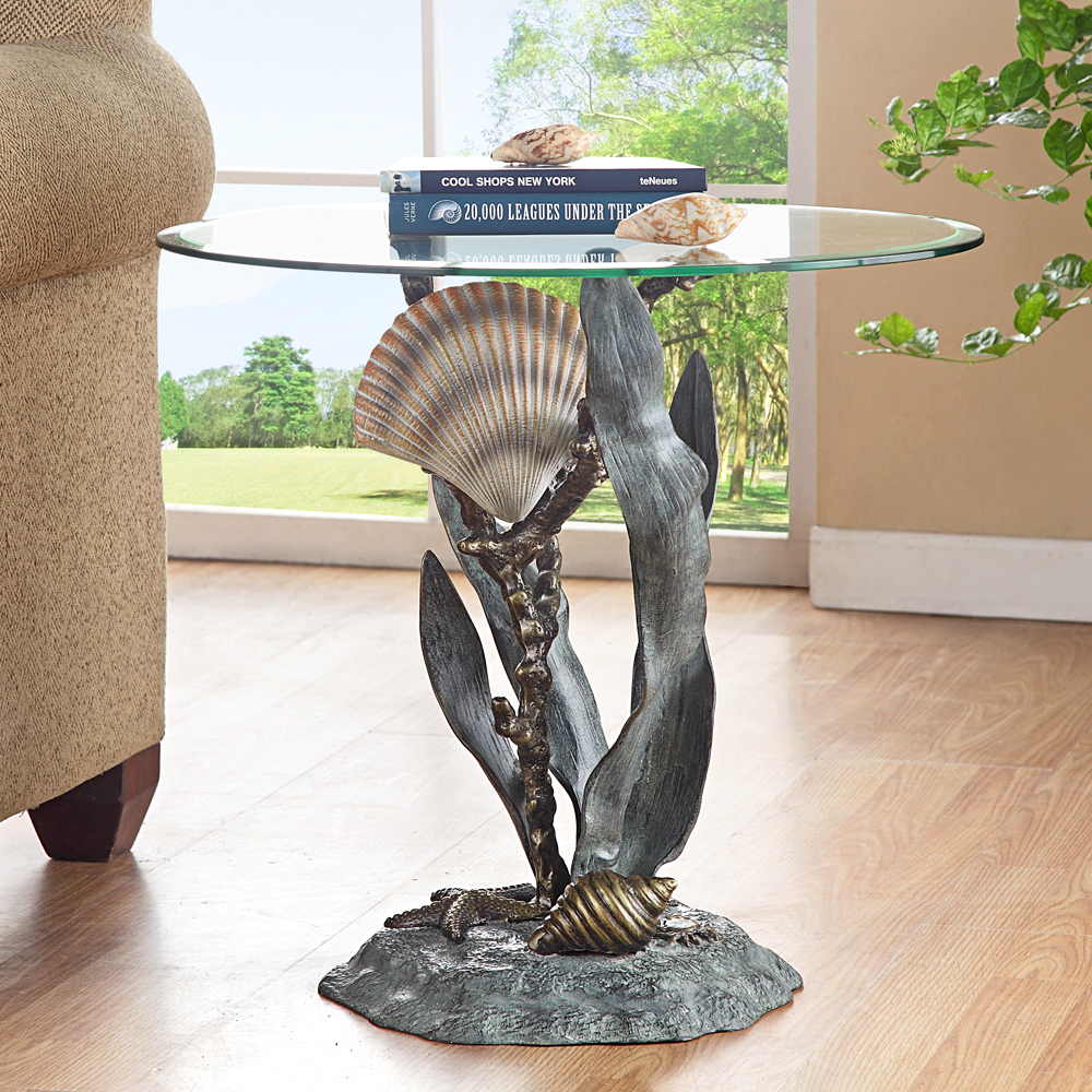 Shells and Seagrass End Table