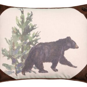 Watercolor Bear and Tree Pillow