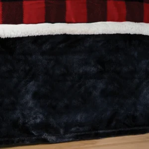 Solid Black Plush Bed Skirt