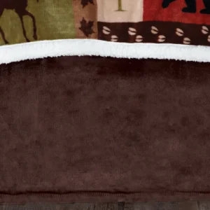 Solid Brown Plush Bed Skirt