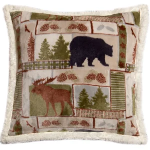 Vintage Lodge Plush Sherpa Pillow