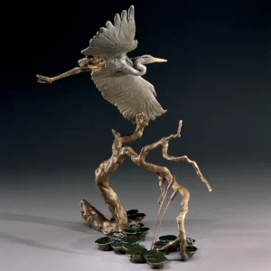Great Blue Heron Sculpture by Mark Hopkins