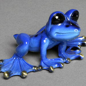 Dezerae Large Bronze Frog Sculpture by Barry Stein Sculptures (11 Color Options Available)