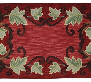 Fall Hooked Leaves Rug "Cashiers"
