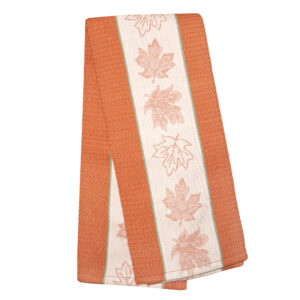 Orange Leaf Jacquard Woven Kitchen Towel (Pack of 6)