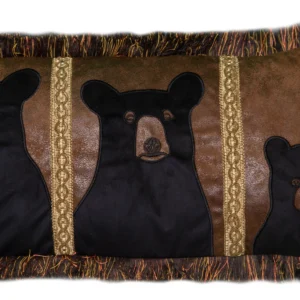Three Black Bears Pillow