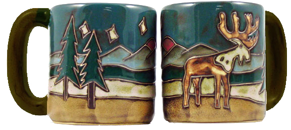 Mara Stoneware 16 Oz. Elk Mugs (Set of 2)