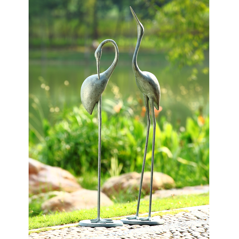 Crane Garden Pair Sculpture