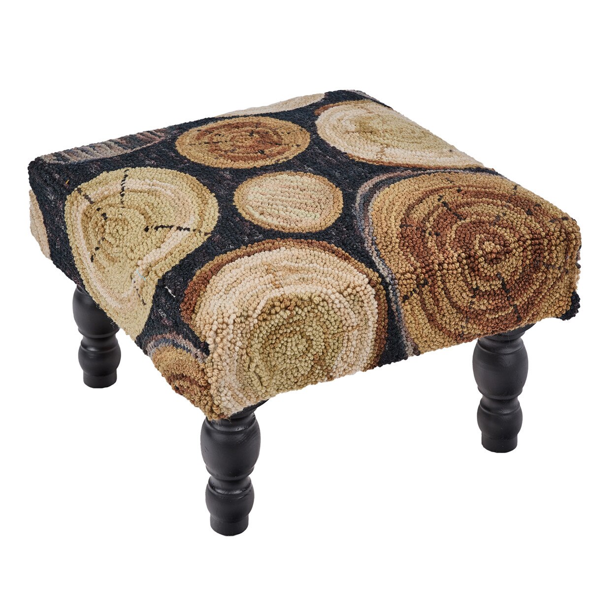 Wood Slices Hooked Stool