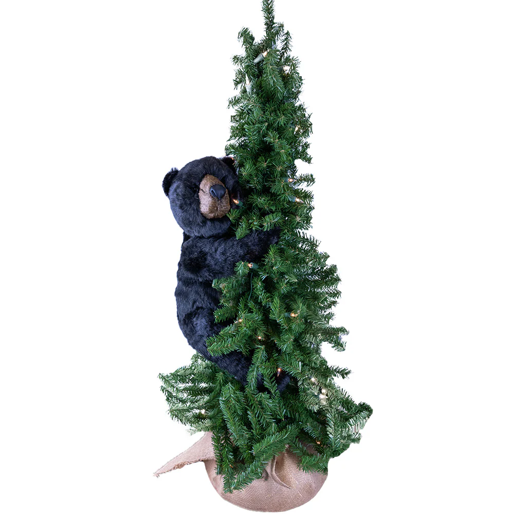 Ditz Designs Pine Tree Climbing Black Bear - 40 Inches