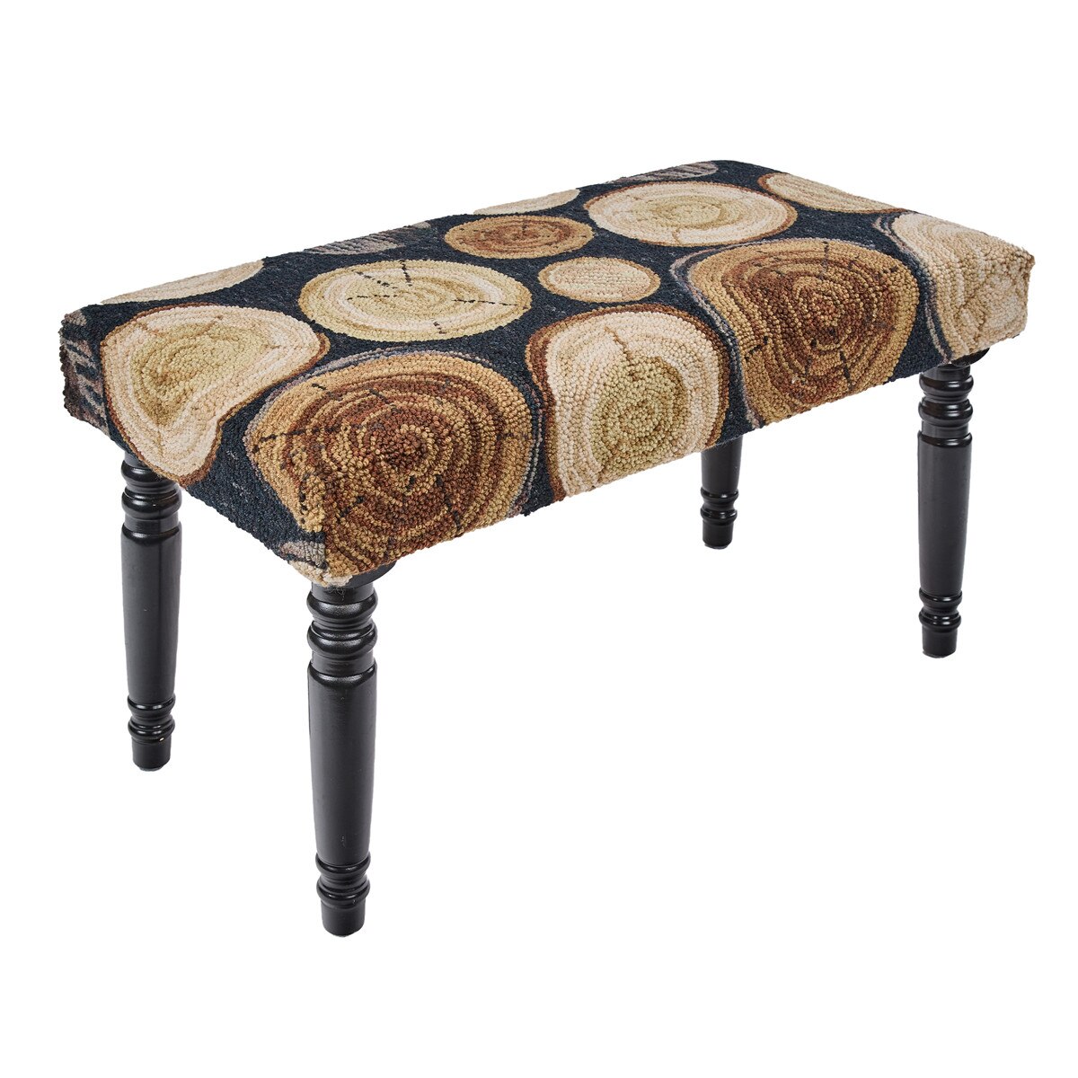 Wood Slices Hooked Bench