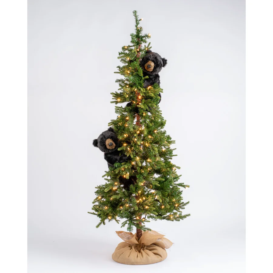 Ditz Designs Evergreen Frolic Black Bear Tree - 72 Inches