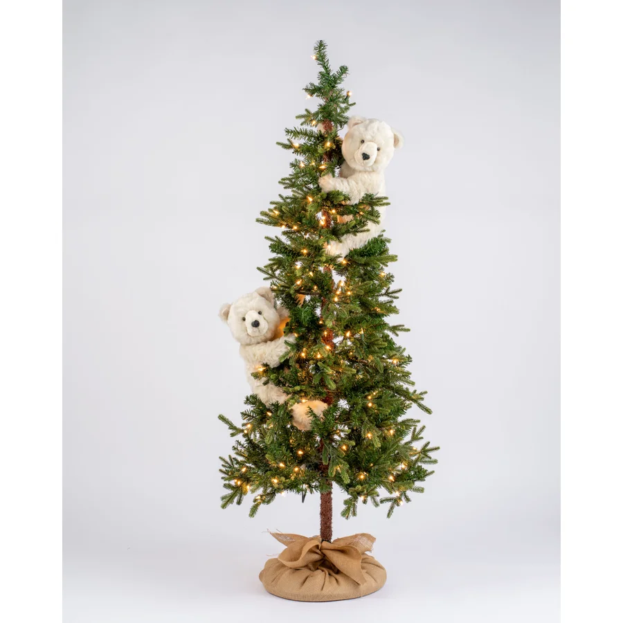 Ditz Designs Evergreen Frolic Polar Bear Tree – 72 Inches