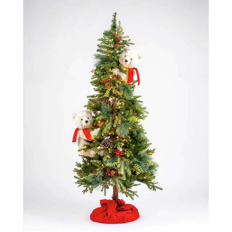Ditz Designs Winter Wonderland Frolic Tree Polar Bears – 72 Inches