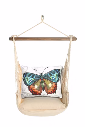 4-Piece Swing Set Magnolia Stripe w/ Butterfly M2 Pillow