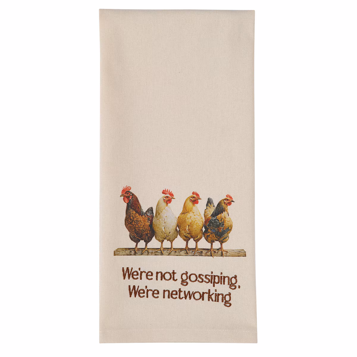 Four Chickens In A Row Decorative Dishtowel (Pack of 6)