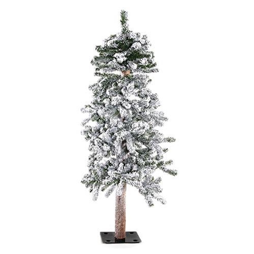 Heavy Flocked Alpine Tree, 4 ft.