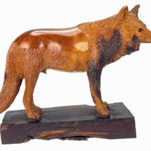 Wolf with Detail on Base Sculpture XL