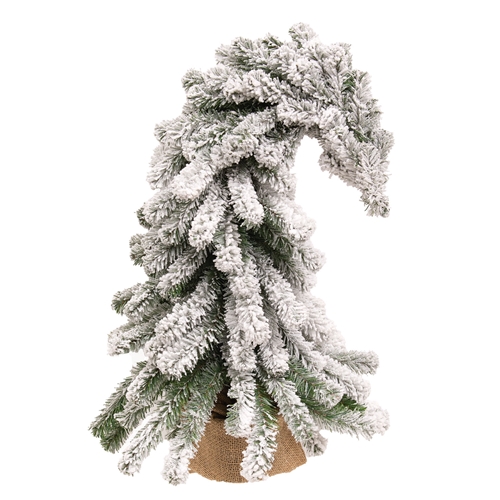 Bendable Flocked Alpine Tree with Burlap Base, 24"