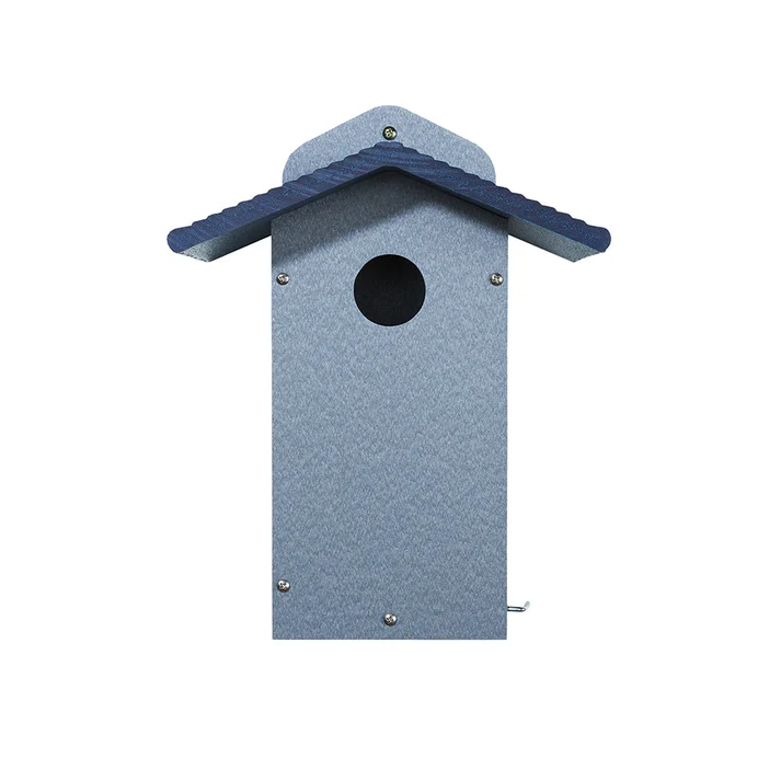 Bluebird House in Gray and Blue Recycled Plastic