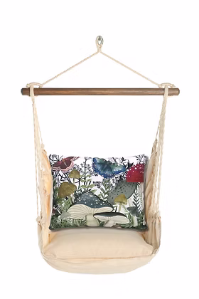4-Piece Swing Set Magnolia Stripe w/ Botanical Mushrooms 2 Pillow