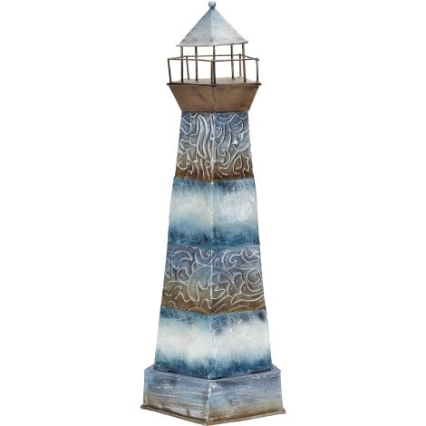 Seafoam 3D Lighthouse 12.5" - Metal & Capiz Art