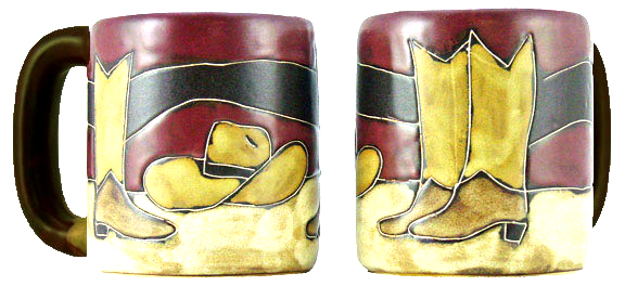Mara Stoneware 16 Oz. Boots & Hat Mugs (Set of 2)