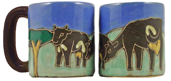 Mara Stoneware 16 Oz. Cow Mugs (Set of 2)