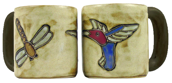 Mara Stoneware 16 Oz. Hummingbird Mugs (Set of 2)