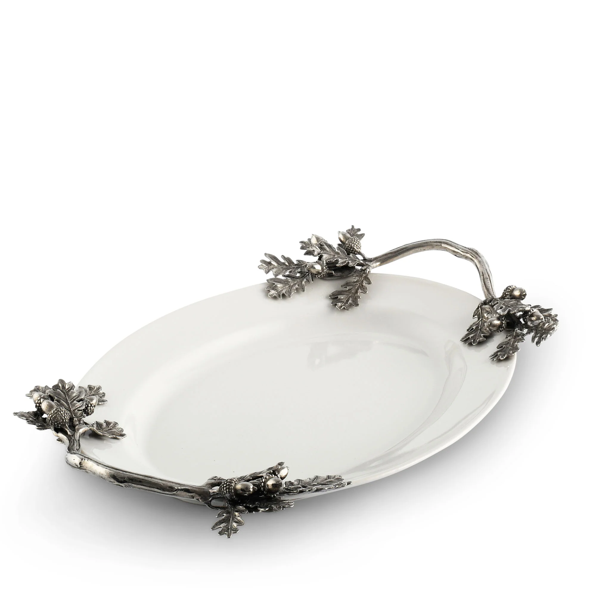 Acorn Oak & Leaf Stoneware Tray - Small