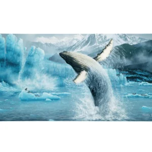 White Thunder Humpback Whale - 18" x 36" Gallery Wrapped Canvas