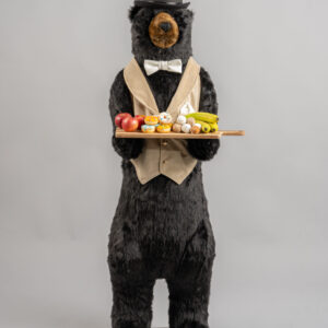 Ditz Designs Butler Party Black Bear 58 in. No Teeth