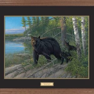 Framed Boundary Camp - Black Bears - 17″ x 23″ GNA Premium Print