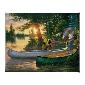 Backcountry Canoe-In - 16" x 20.5" Gallery Wrapped Canvas