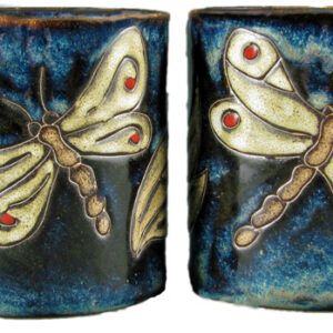 Mara Stoneware 16 Oz. Dragonfly Mugs (Set of 2)
