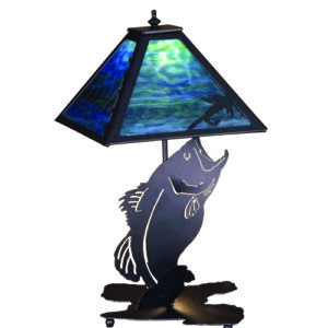 21"H Leaping Bass Table Lamp