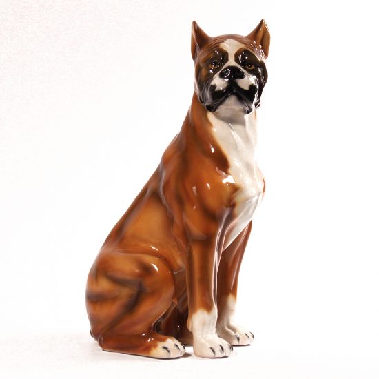 Authentic Italian Ceramic Boxer Dog Statue II