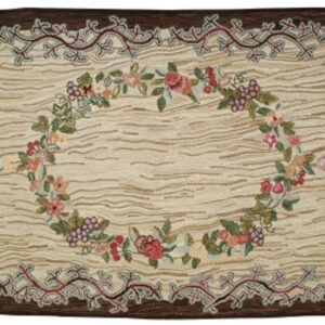 Traditional Floral Hand Hooked Wool Rug