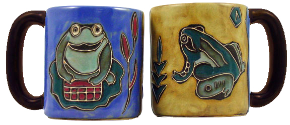 Mara Stoneware 16 Oz. Frogs Mugs (Set of 2)