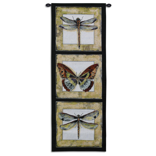 Butterfly and Dragonfly – Woven Tapestry Wall Art Hanging II