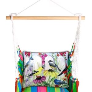 4-Piece Swing Set Le Jardin Nouveau w/ Bird's Song Pillow
