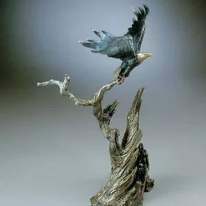 Taking Flight Bald Eagle Sculpture by Mark Hopkins