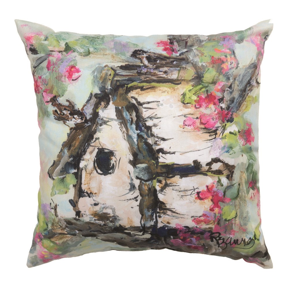 Bird House Climaweave Pillow 18" x 18" (Set of 2)