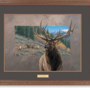 Framed Great Game Animals - Elk - 17″ x 23″ GNA Premium Print