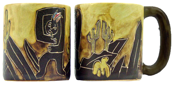 Mara Stoneware 16 Oz. Kokopelli Mugs (Set of 2)