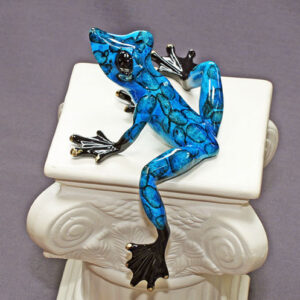 Elexess Bronze Frog Sculpture by Barry Stein Sculptures (13 Color Options Available)