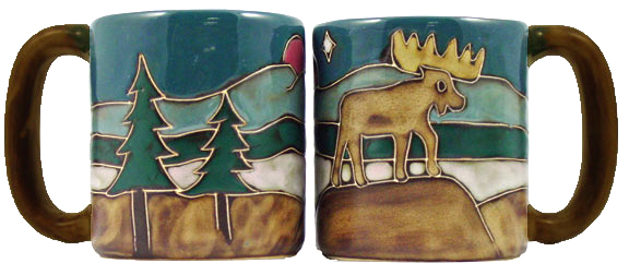 Mara Stoneware 16 Oz. Moose Mugs (Set of 2)